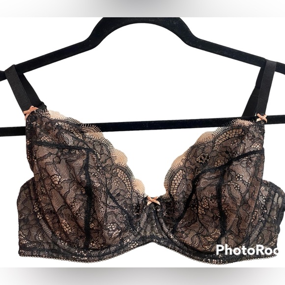 🔥NEW🔥 B.Tempt'd B.Sultry Bra Black Peach Underwired Non-Padded Balcony 36DD - Picture 7 of 7